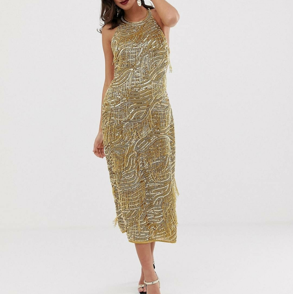 Gold Embellished Dress